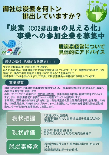 炭素の見える化事業説明会 チラシ